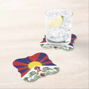 Dessous-de-verre En Papier Fête du Drapeau Tibet / Himalaya
