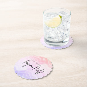 Dessous-de-verre En Papier Fête en Pyjama Pastel Coloré Élégant 
