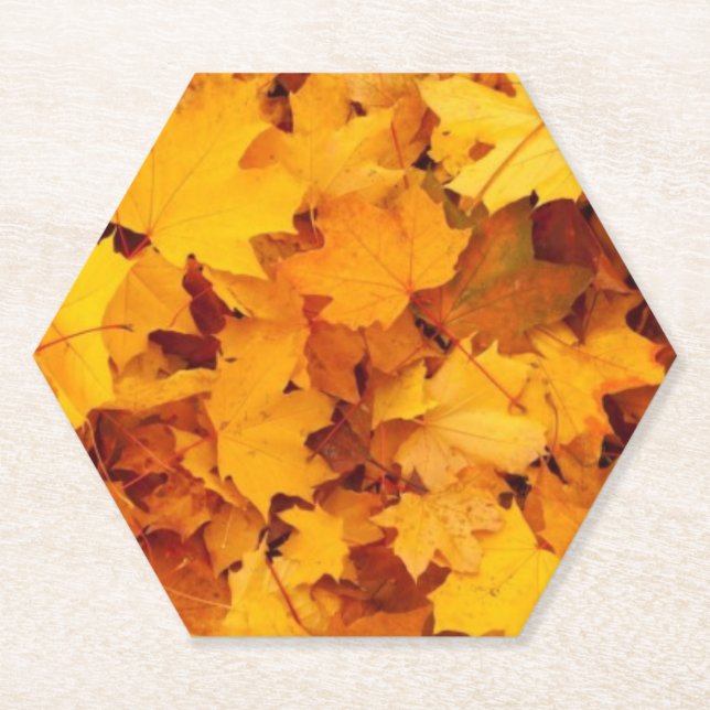 Dessous-de-verre En Papier Feuilles d'automne (Devant)