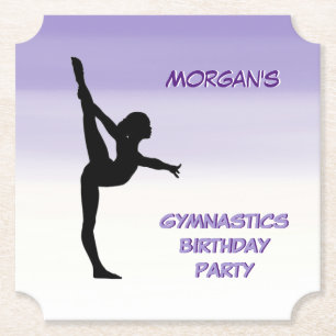 Dessous-de-verre En Papier Filles Purple Ombre Gymnastique Party