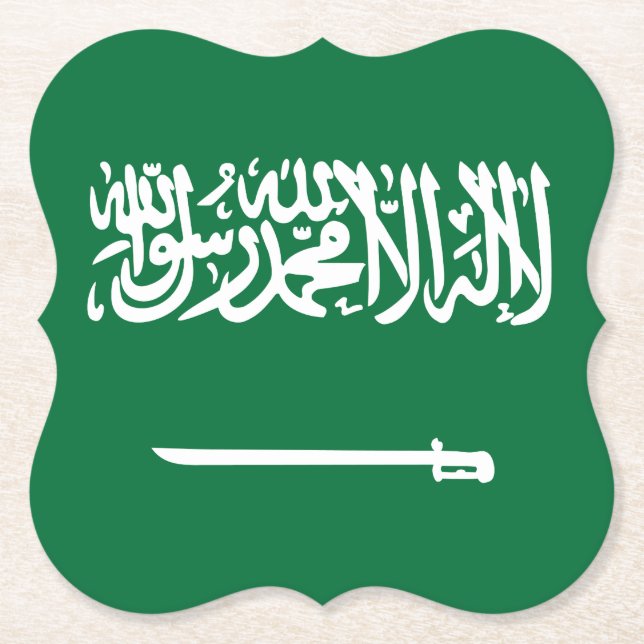 Dessous-de-verre En Papier Flag d'Arabie saoudite (Devant)