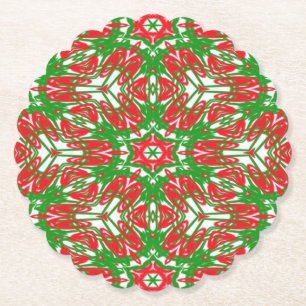 Dessous-de-verre En Papier Flèches rouges, blanches et vertes
