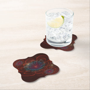 Dessous-de-verre En Papier Fleur Corolla Rouge