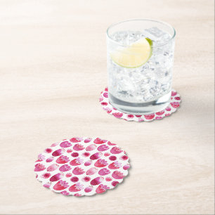 Dessous-de-verre En Papier Fleur d'aquarelle rose