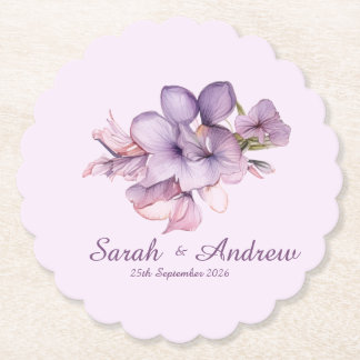 Dessous-de-verre En Papier Fleur Lilah simple : Dessous de verre Mariages per