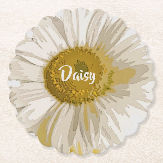 Dessous-de-verre En Papier Fleur marguerite (Devant)