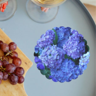 Dessous-de-verre En Papier Fleurs d'Hortensia Bleu