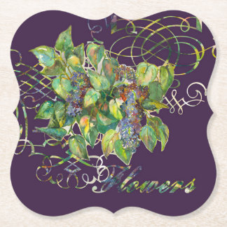 Dessous-de-verre En Papier fleurs lilas