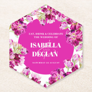 Dessous-de-verre En Papier Fleurs stocks roses mariage