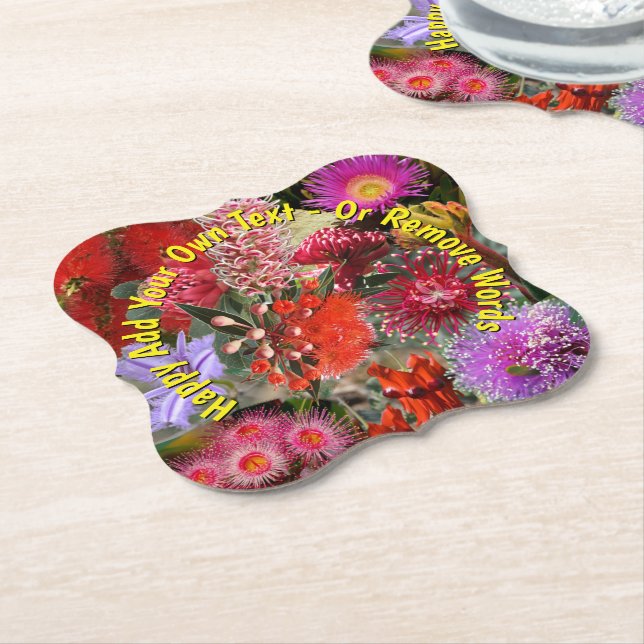 Dessous-de-verre En Papier Flowers sauvages australiens (Incliné)