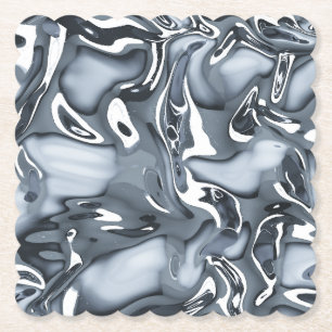 Dessous-de-verre En Papier Flux métallique Chrome