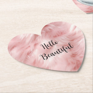 Dessous-de-verre En Papier Fourrure d'animal rose