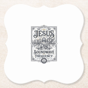 Dessous-de-verre En Papier Fréquence d'onde sonore de Jésus Fréquence d'onde