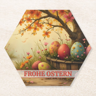 Dessous-de-verre En Papier Frühlingsblütenzauber mit Ostéréierpracht