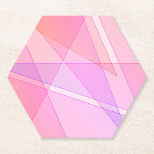 Dessous-de-verre En Papier Géométrique rose