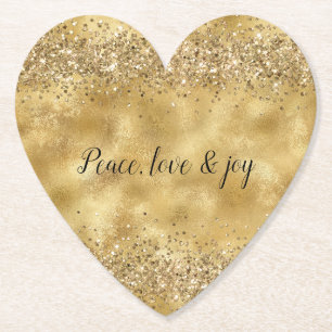 Dessous-de-verre En Papier Glam Gold Parties scintillant Confetti 