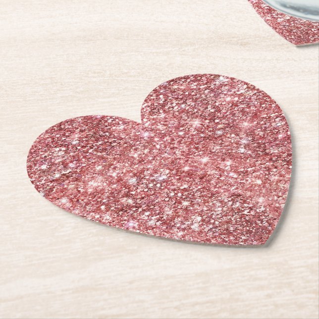 Dessous-de-verre En Papier Glam Red Confetti Parties scintillant (Incliné)