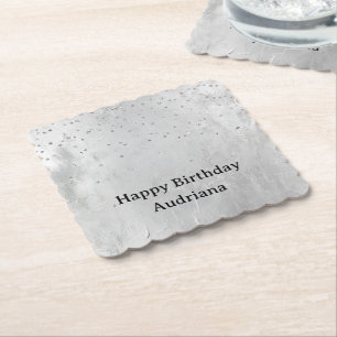 Dessous-de-verre En Papier Glam Silver Confetti