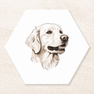 Dessous-de-verre En Papier Golden Retriever 2