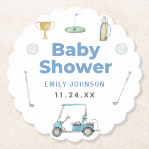 Dessous-de-verre En Papier Golf Boy Baby shower