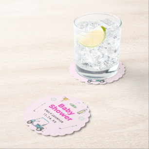 Dessous-de-verre En Papier Golf Girl Baby shower