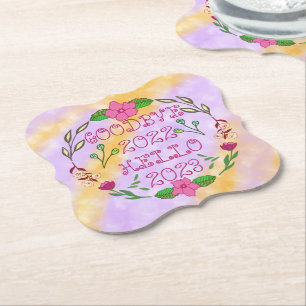 DESSOUS-DE-VERRE EN PAPIER GOODBYE 20XX HELLO 20XX