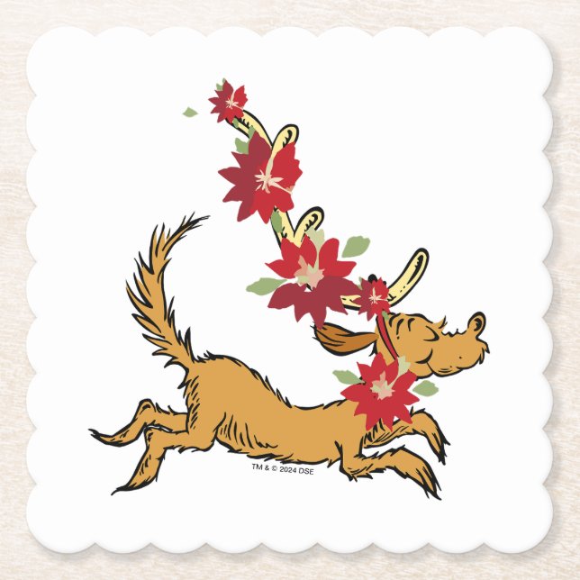 Dessous-de-verre En Papier Grille | Max Christmas Pointsettia (Devant)