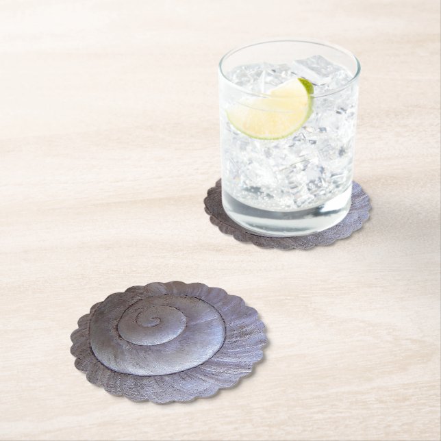 Dessous-de-verre En Papier Grosse coquille d'escargot (En situation)