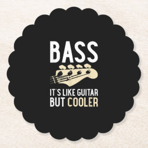 Dessous-de-verre En Papier Guitare Lover Basse C’est comme la guitare mais
