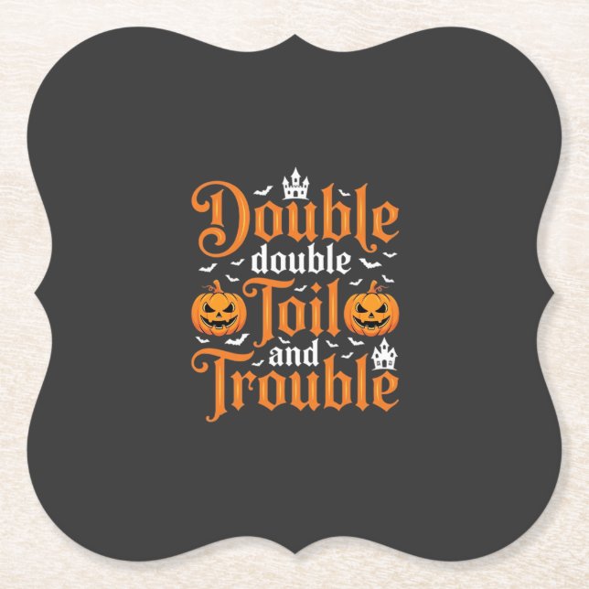 Dessous-de-verre En Papier Halloween Double Double Toil and Trouble_1 (Devant)
