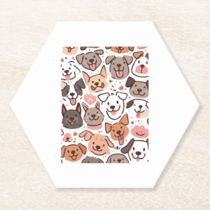 Dessous-de-verre En Papier Happy mignon Motif 1