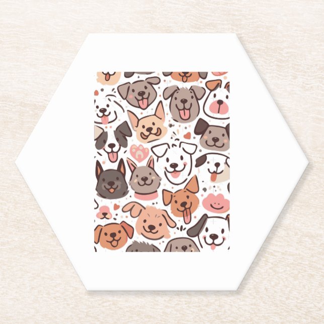 Dessous-de-verre En Papier Happy mignon Motif 1 (Devant)