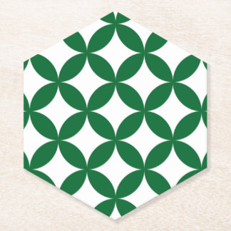 Dessous-de-verre En Papier Hexagon de Shippo Vert Dessous de verre supérieur