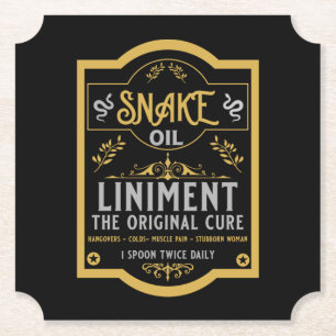 Dessous-de-verre En Papier Huile de serpent cure
