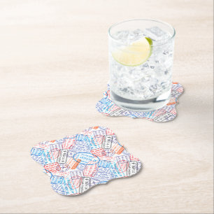 Dessous-de-verre En Papier Icône de voyage