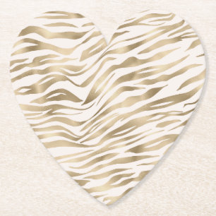 Dessous-de-verre En Papier Impression Gold Zebra