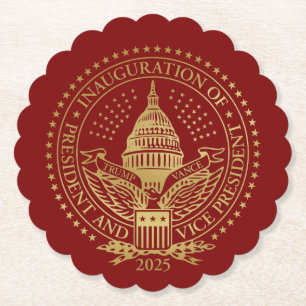 Dessous-de-verre En Papier Inauguration du logo inaugural du président Trump 