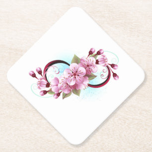 Dessous-de-verre En Papier Infinité avec les fleurs Sakura
