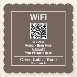 Dessous-de-verre En Papier Instructions WiFi avec code QR