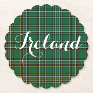 Dessous-de-verre En Papier Irlandais Tartan Plaid Personnalisé