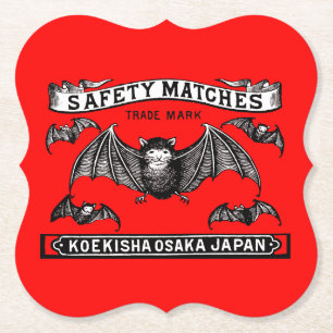 Dessous-de-verre En Papier Japonais La Sécurité Correspond À Art Bats