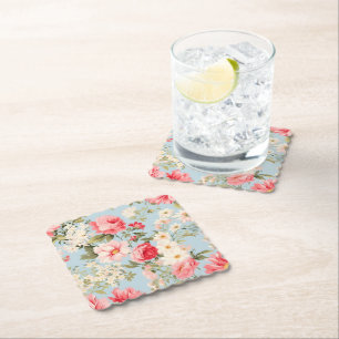 Dessous-de-verre En Papier Jardin à fleurs de campagne anglais