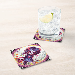 Dessous-de-verre En Papier Jardin pourpre fleurissant