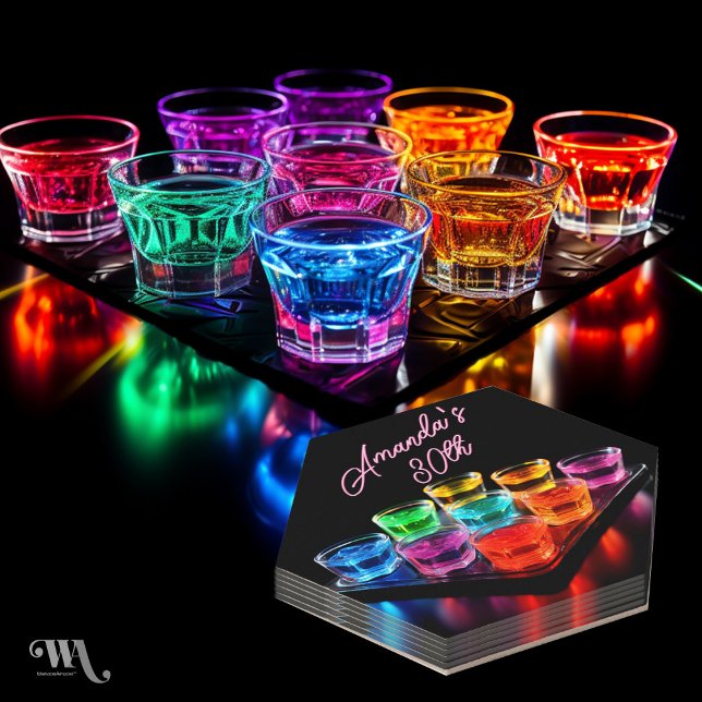 Dessous-de-verre En Papier Jelly Shots Cocktail Adulte Anniversaire (Créateur téléchargé)