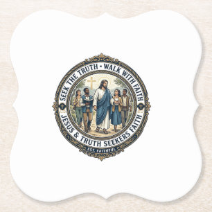 Dessous-de-verre En Papier Jésus Apologétique Théologie Chemise de nerd de fo