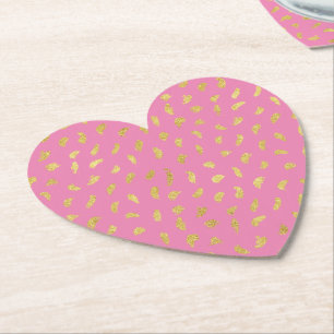 Dessous-de-verre En Papier Joli doré rose Abstrait