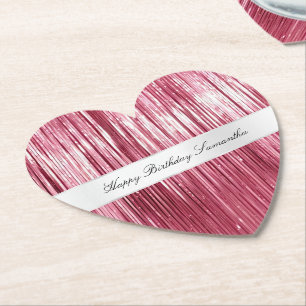 Dessous-de-verre En Papier Joli Tinsel De Glam Rose