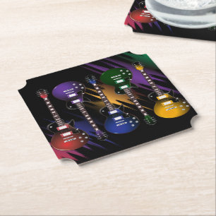 Dessous-de-verre En Papier Jouer aux guitares