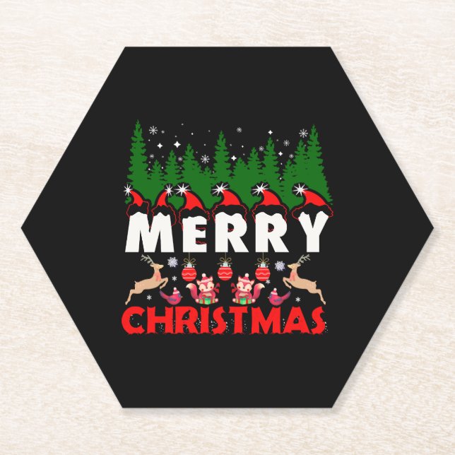 Dessous-de-verre En Papier Joyeux canevas de Noël Christian Noël Jésus (Devant)