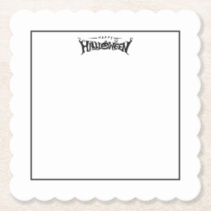Dessous-de-verre En Papier joyeux halloween carte postale simple